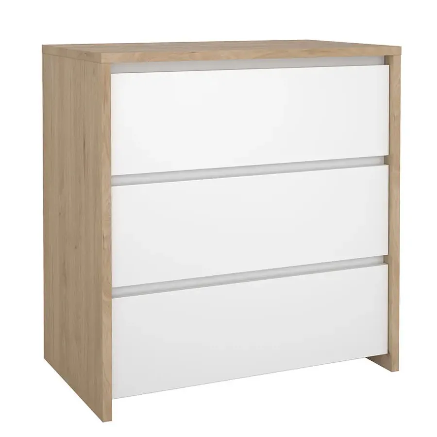 Ladekasten|Ladekasten-Hioshop Next ladekast 3 lades hoogglans wit