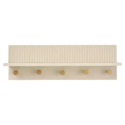 Merkloos Hioshop Nika kapstok 5 haken beige