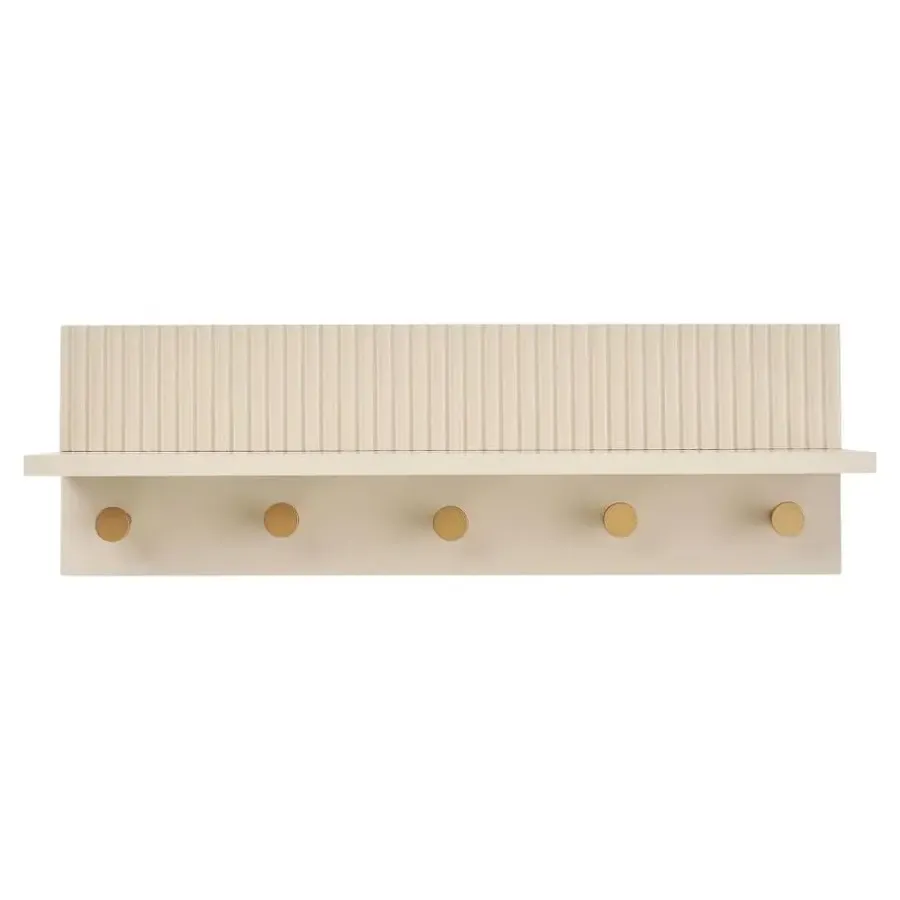 Merkloos Hioshop Nika kapstok 5 haken beige