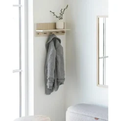 Merkloos Hioshop Nika kapstok 5 haken beige