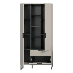 Dressoirs-Merkloos Hioshop Noida dressoir 2 deuren- 1 vouwdeur- 1 lade- 4 planken kasjmier decor