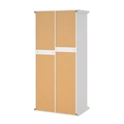 Draaideurkasten-Hioshop North kledingkast 2 deuren wit