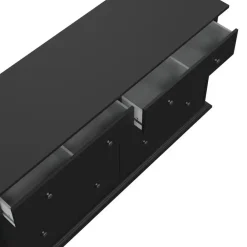 Hioshop North kommode 6 laden zwart mat