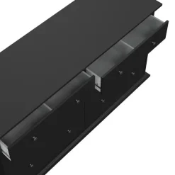 Hioshop North kommode 6 laden zwart mat