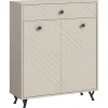 Schoenenkasten-Hioshop Notes schoenenkast 2 deuren mat beige