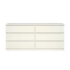 Hioshop Noulan commode 6 lades witte essenhout decor