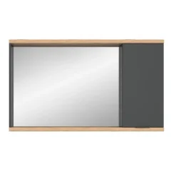 Spiegelkasten-Merkloos Hioshop Nuaro spiegelkast 1 deur grijs