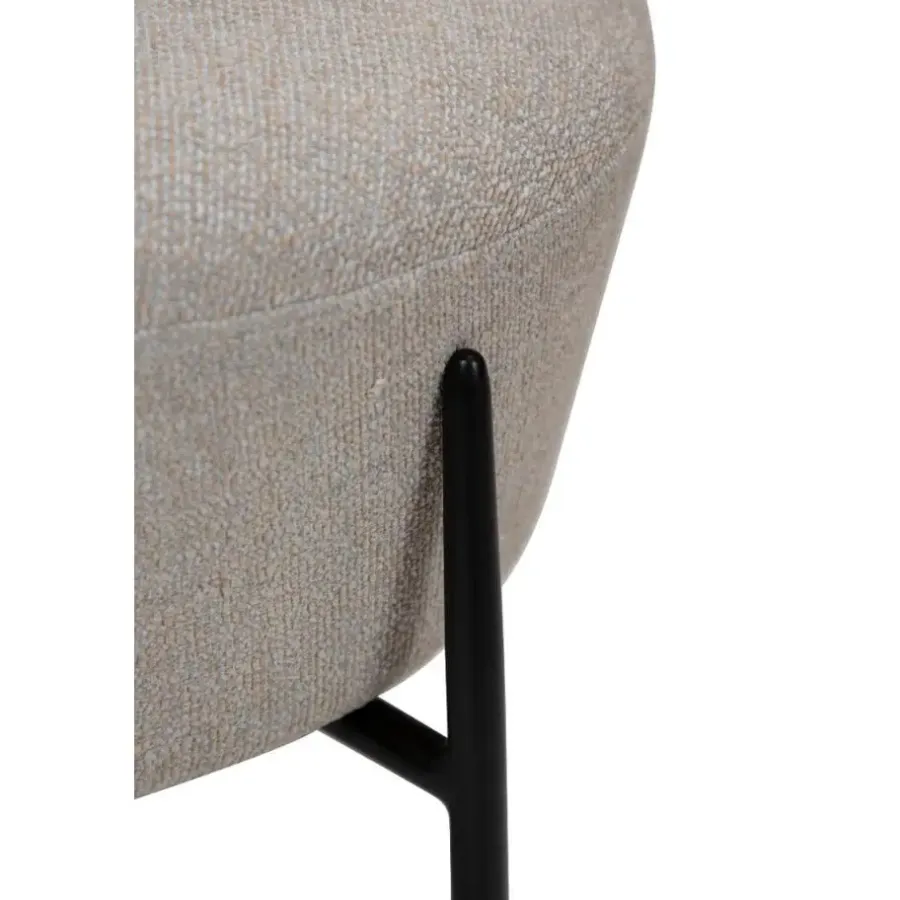 Poefen-Merkloos Hioshop Orbit Dan-Form poef bouclé lichtgrijs