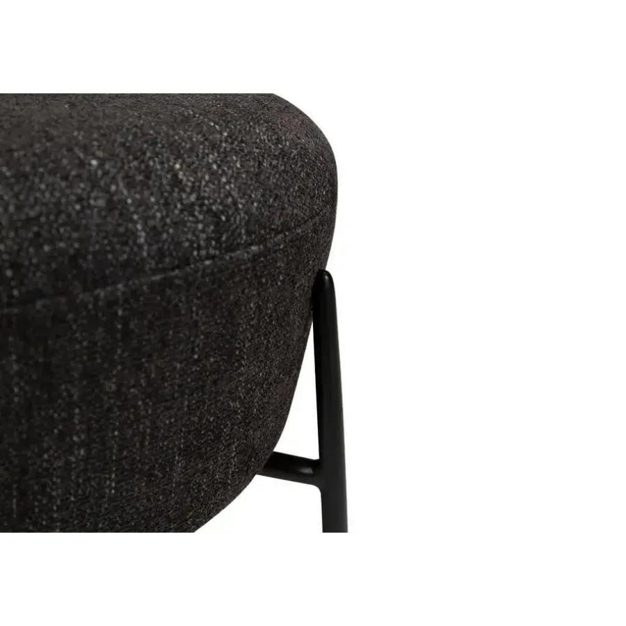 Poefen-Merkloos Hioshop Orbit Dan-Form poef bouclé zwart