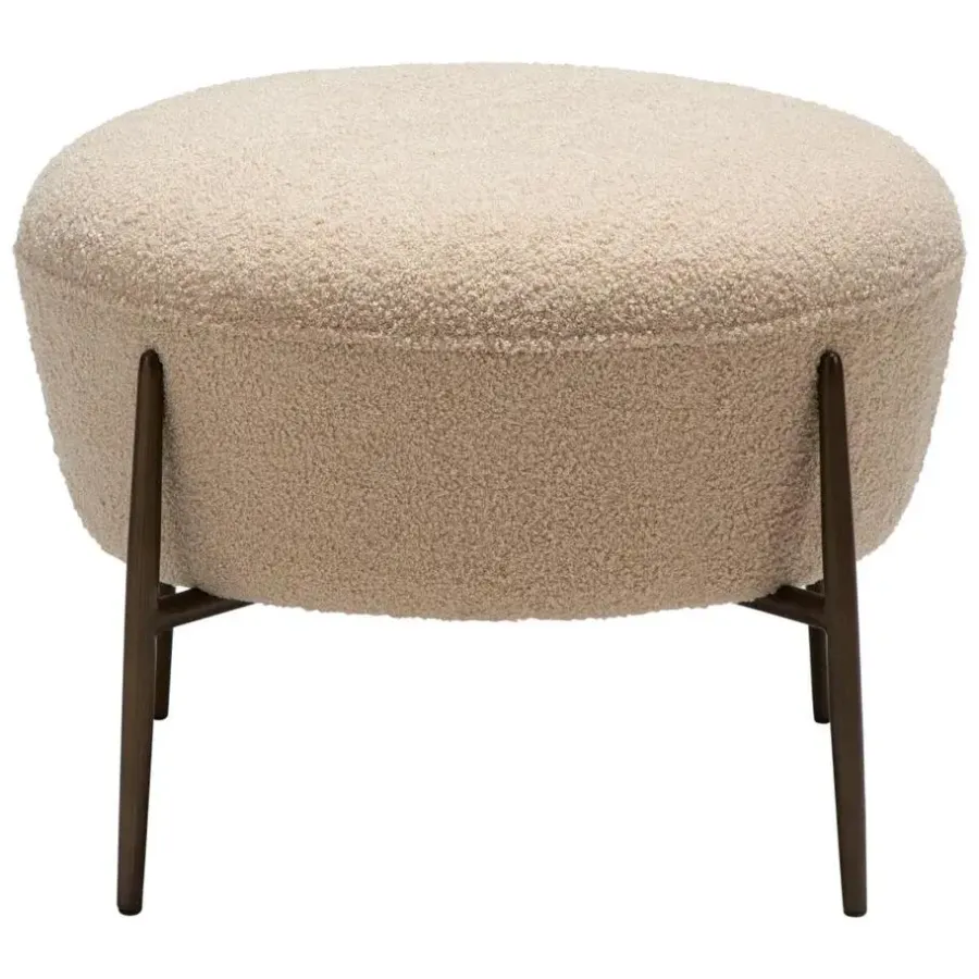 Merkloos Hioshop Orbit Dan-Form poef bouclé offwhite