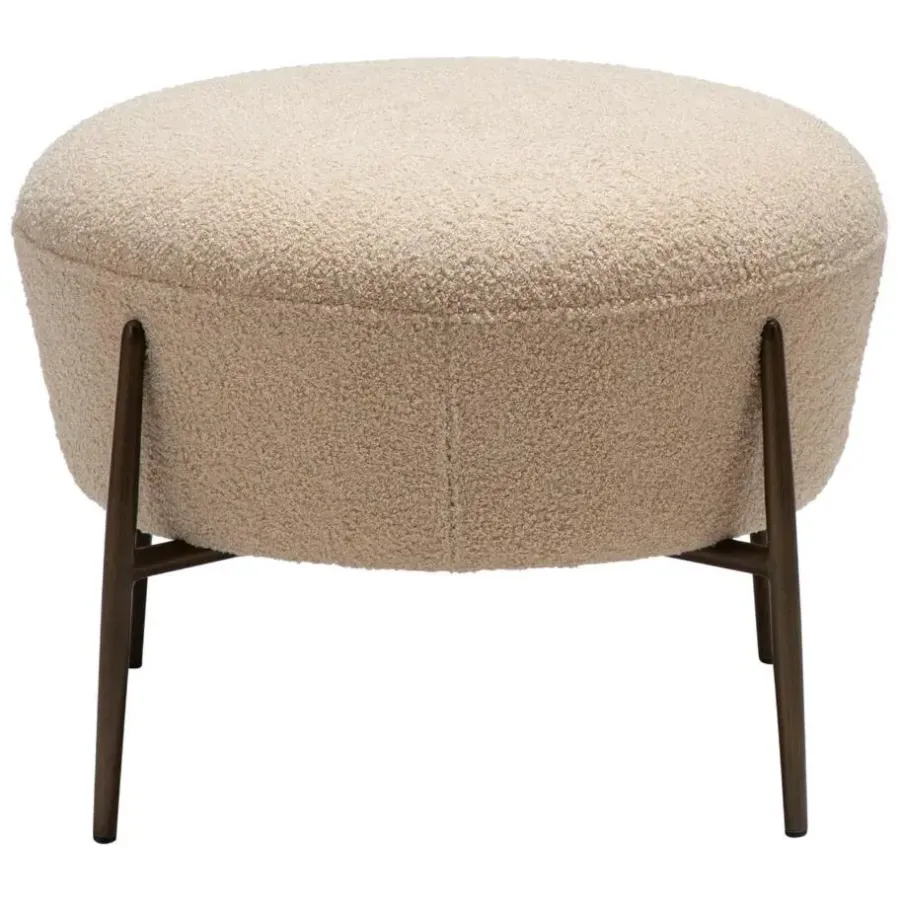 Merkloos Hioshop Orbit Dan-Form poef bouclé offwhite