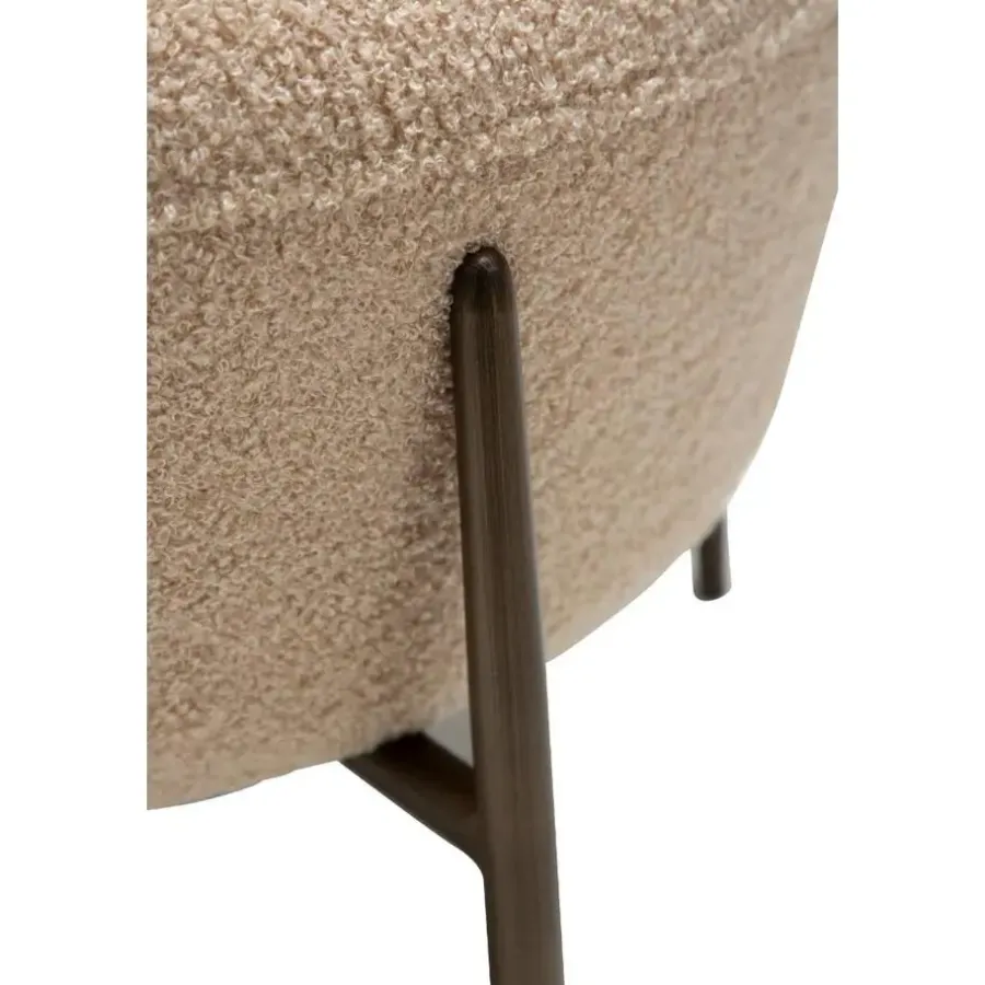 Merkloos Hioshop Orbit Dan-Form poef bouclé offwhite