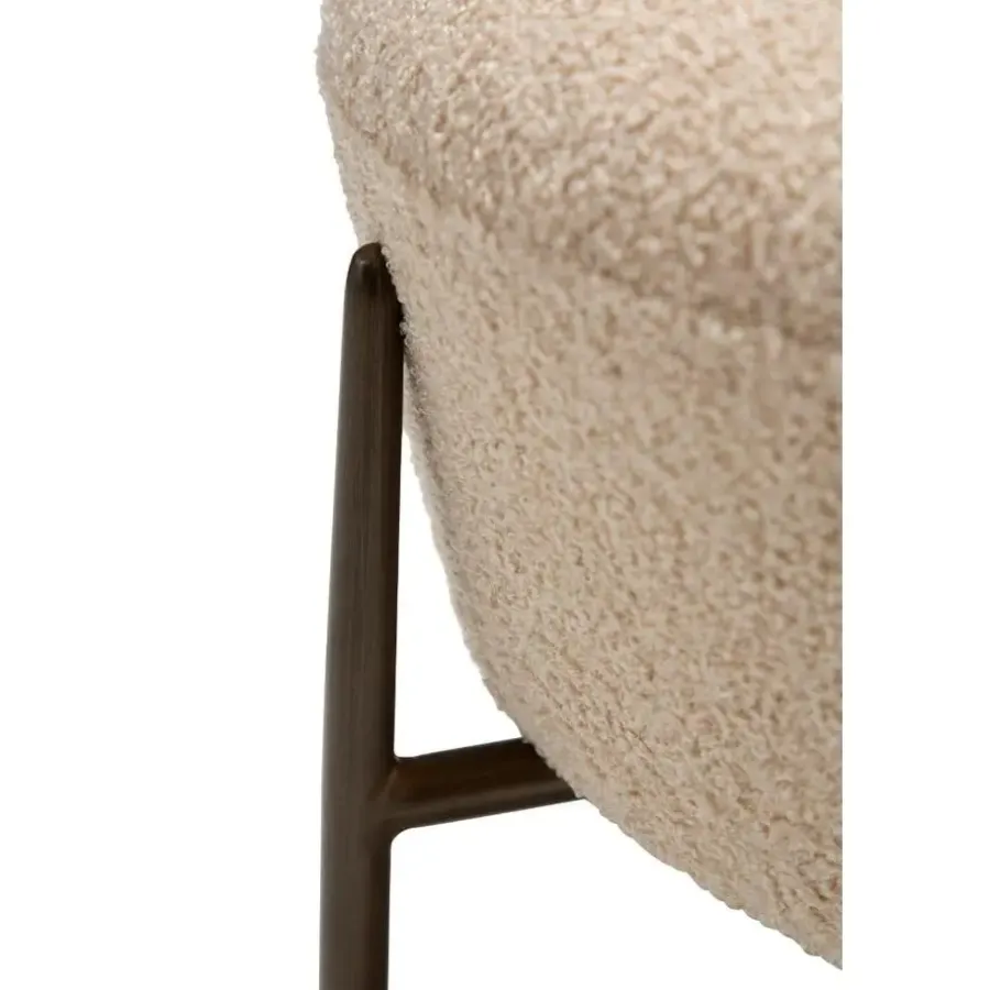 Merkloos Hioshop Orbit Dan-Form poef bouclé offwhite