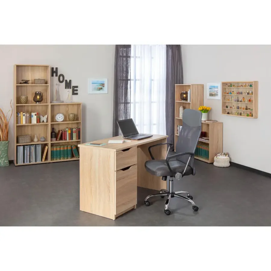 Wandkasten-Hioshop Parim wandkast 5 ruimtes Sonoma eiken decor