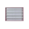 Hioshop Pinkruby vitrinekast vitrinekast- 2 schuifdeuren roze- wit