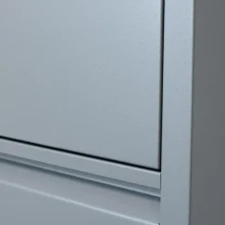 Hioshop Pisa schoenenkast grijs metaal met 10 vakken