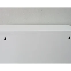 Schoenenkasten-Hioshop Pisa schoenenkast wit metaal met 3 vakken - set van 3