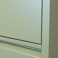 Schoenenkasten-Hioshop Pisa schoenenkast groen metaal met 10 vakken