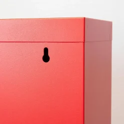 Hioshop Pisa schoenenkast rood metaal met 5 vakken