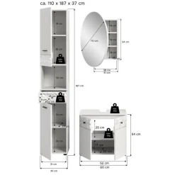 Merkloos Hioshop Prisma badkamer P4 wit
