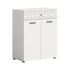 Merkloos Hioshop Prisma badkamerkast 2 deuren- 1 lade wit
