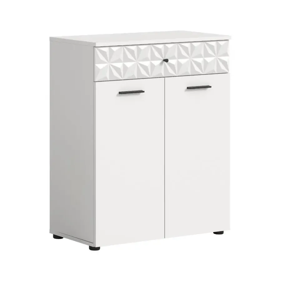 Merkloos Hioshop Prisma badkamerkast 2 deuren- 1 lade wit