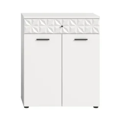 Merkloos Hioshop Prisma badkamerkast 2 deuren- 1 lade wit