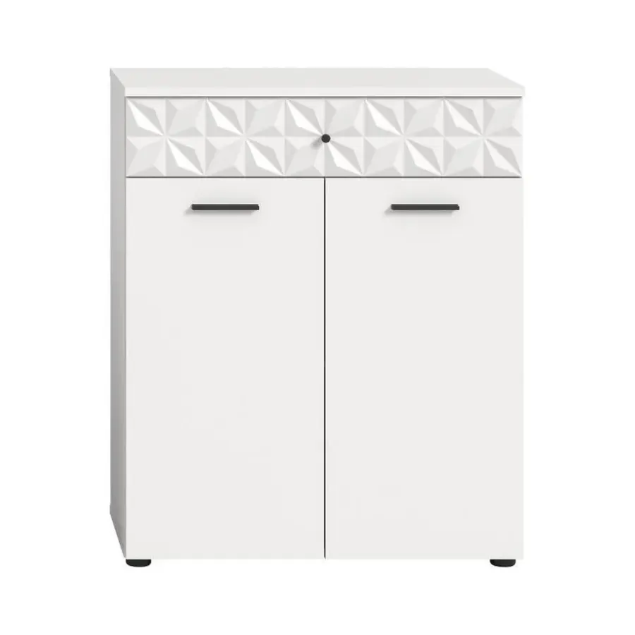Merkloos Hioshop Prisma badkamerkast 2 deuren- 1 lade wit