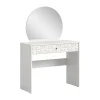 Hioshop Prisma kaptafel 1 lade 1 spiegel wit
