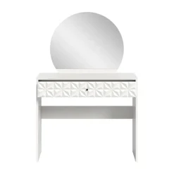 Hioshop Prisma kaptafel 1 lade 1 spiegel wit