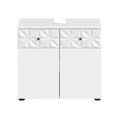 Wastafelkasten-Merkloos Hioshop Prisma wastafel 2 deuren wit