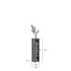 Hioshop ProjektX kommode 1 deur eiken decor