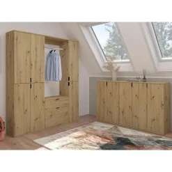 Dressoirs-Hioshop ProjektX kommode 2+2 deuren 4 deuren eiken decor