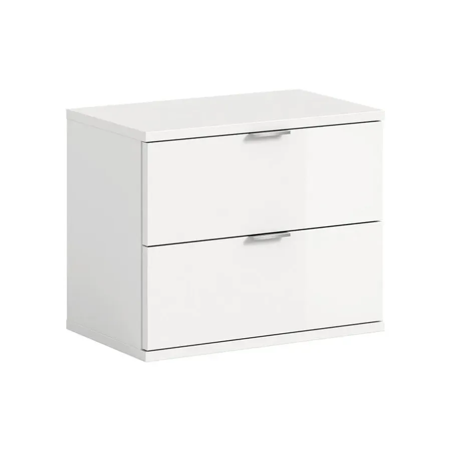 Hioshop ProjektX schoenenkast 2 laden wit hoogglans