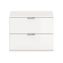 Hioshop ProjektX schoenenkast 2 laden wit hoogglans