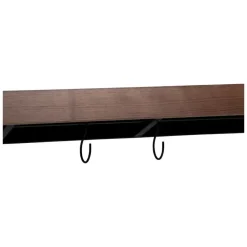 Merkloos Hioshop Protopia Dan-Form wandplank met haken 9 haken fineer walnoot
