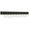 Wandplanken-Merkloos Hioshop Protopia Dan-Form wandplank met haken 9 haken fineer essen zwart