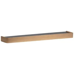 Wandplanken-Merkloos Hioshop Protopia Dan-Form wandplank met haken 9 haken fineer eik