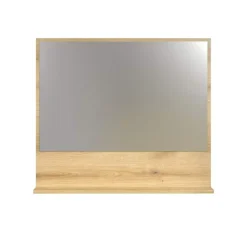 Hioshop PureBliss spiegel bad 80cm met plank eik decor