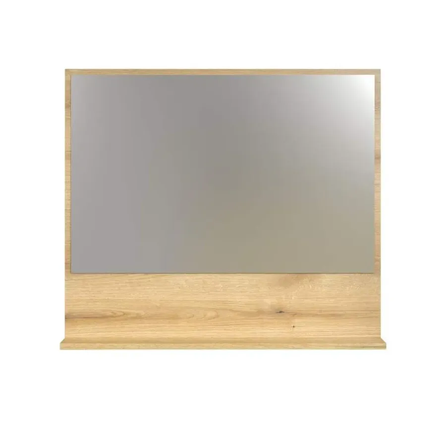Hioshop PureBliss spiegel bad 80cm met plank eik decor