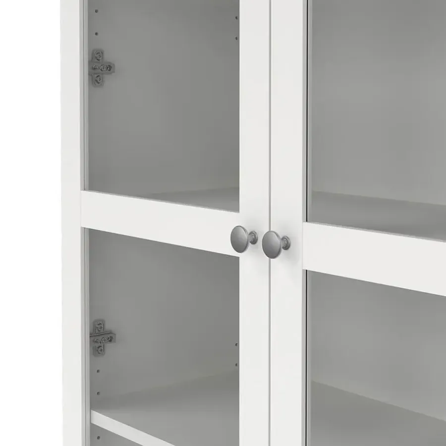 Buffetkasten-Hioshop Roma vitrinekast 2 deuren wit
