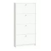 Schoenenkasten-Hioshop Schoenenkast wit mat 75x148x17 cm Escape