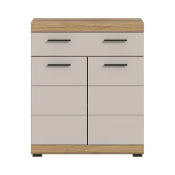 Badmeubelsets-Merkloos Hioshop Scout badkamerkast 2 deuren- 1 lade kasjmier decor mat- eiken decor