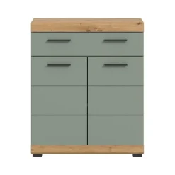 Badmeubelsets-Merkloos Hioshop Scout badkamerkast 2 deuren- 1 lade salvie decor- eiken decor