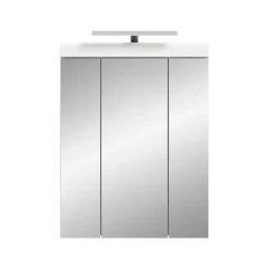 Merkloos Hioshop Scout spiegelkast inclusief verlichting 2 deuren- 3 spiegeldeuren- 3