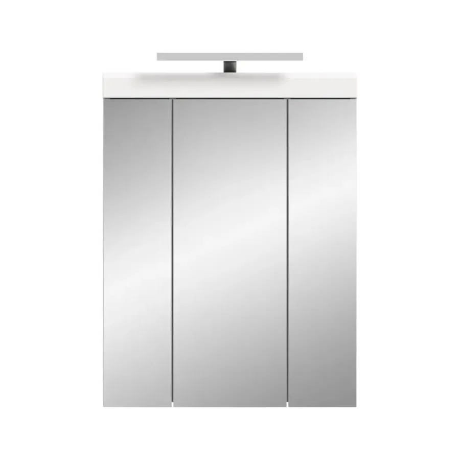 Merkloos Hioshop Scout spiegelkast inclusief verlichting 2 deuren- 3 spiegeldeuren- 3