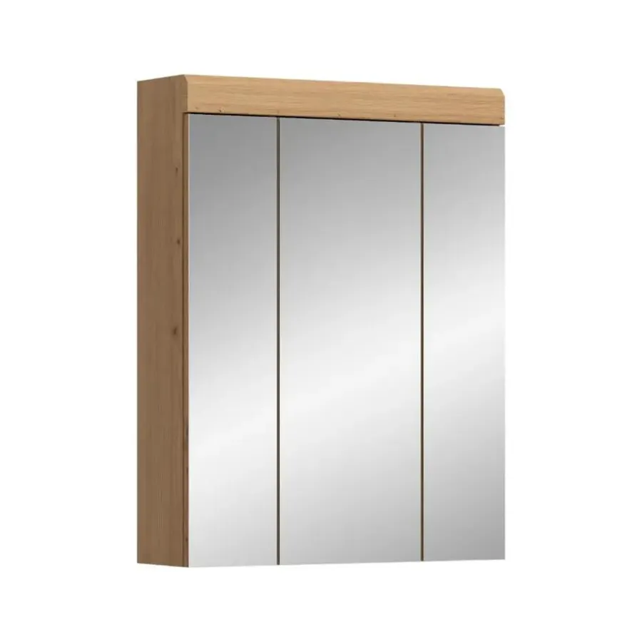 Merkloos Hioshop Scout spiegelkast 3 spiegeldeuren salvie decor- eiken decor