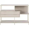 Wandkasten-Hioshop Sea wandkast 2 lades 3 planken grijs