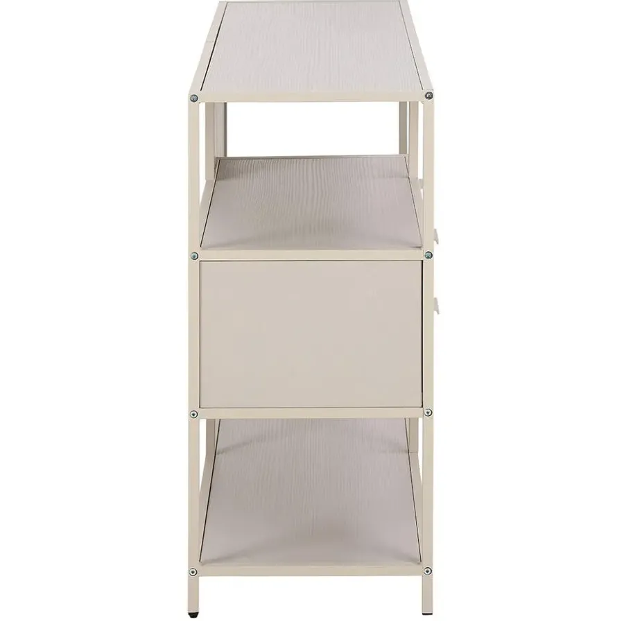 Wandkasten-Hioshop Sea wandkast 2 lades 3 planken grijs