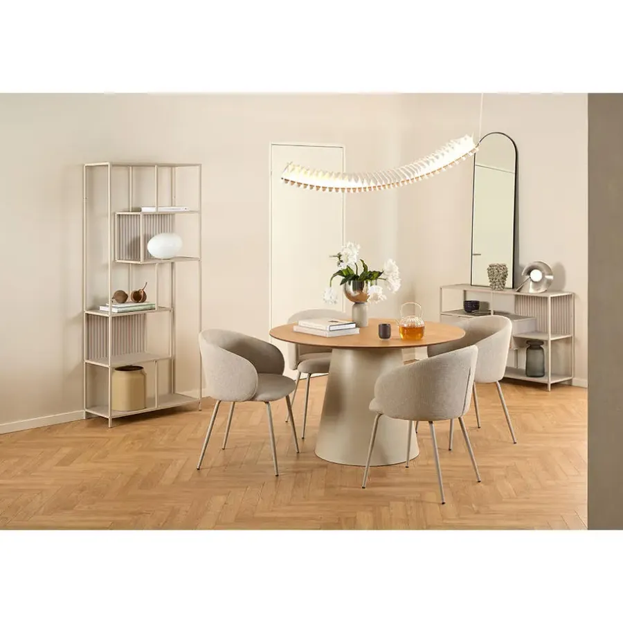 Wandkasten-Hioshop Sea wandkast 2 lades 3 planken grijs